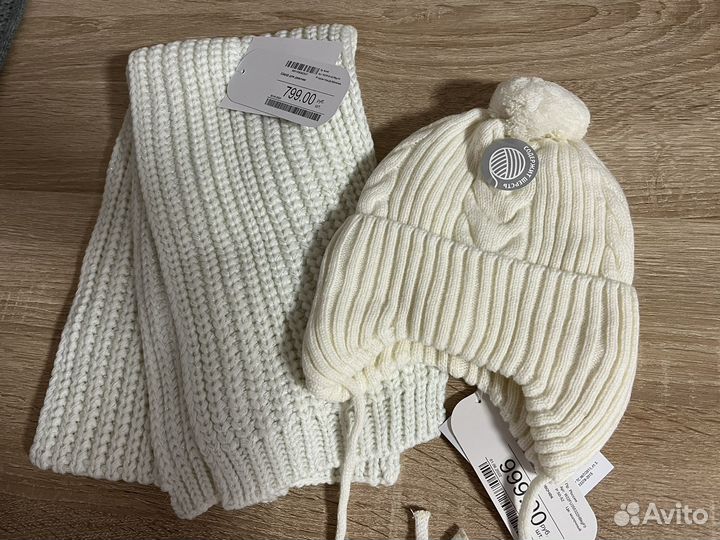 Новая шапка шарф комплект на девочку