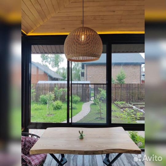 Плетенный абажур, плетный декор, дизайн интерьера