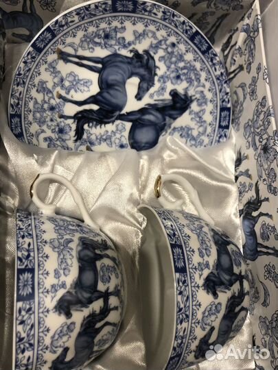 Чайная пара гжель