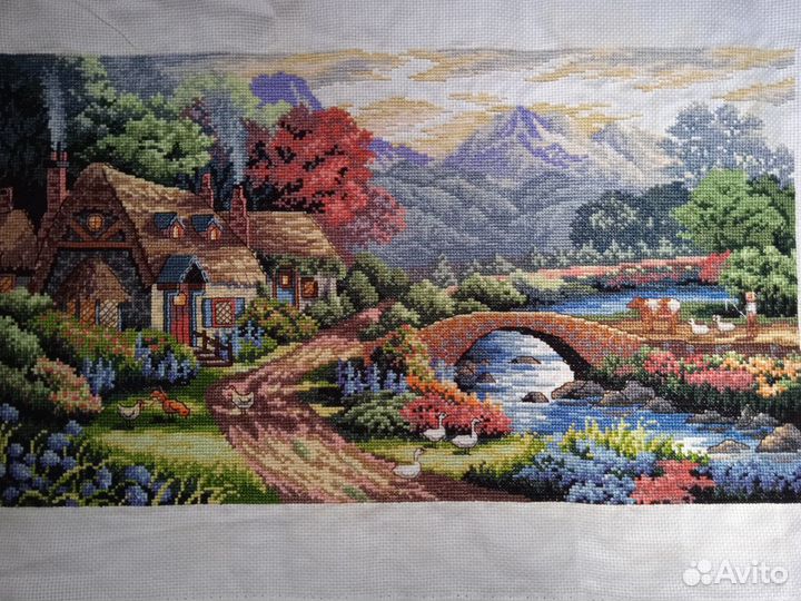 Вышитый пейзаж