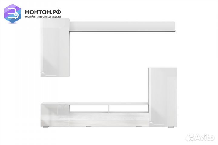 Гостиная Берн белый / белый глянец