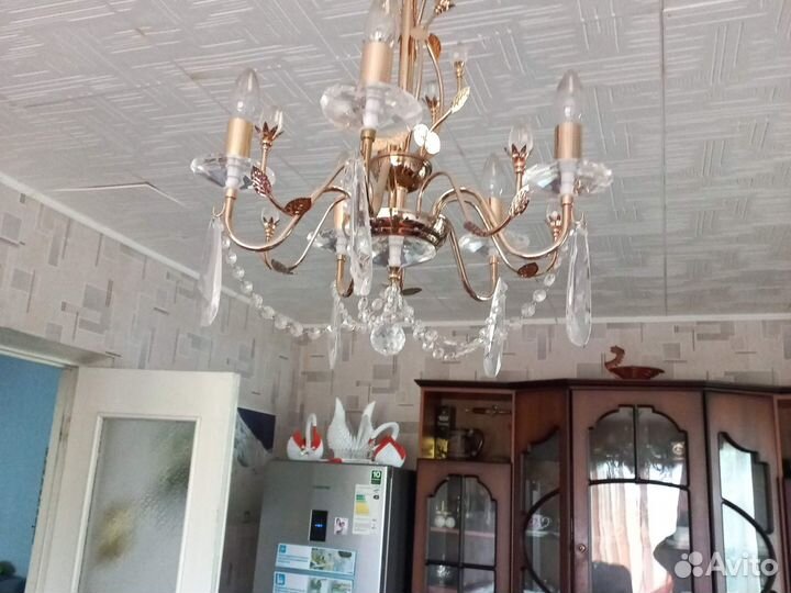 Люстры хрустальные бу