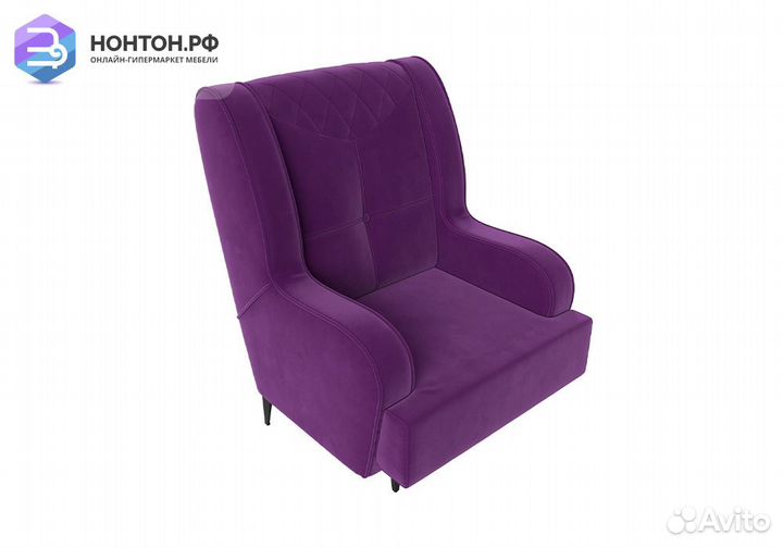 Кресло Неаполь микровельвет фиолетовый