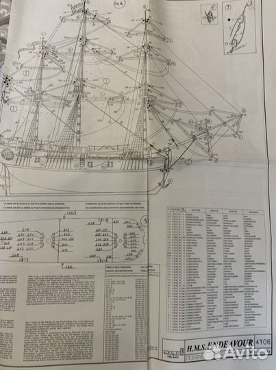 Сборная модель корабля HMS Endeavour