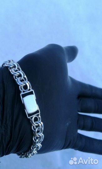Серебряный браслет Бисмарк новый 925 пробы