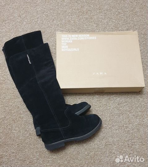 Сапоги натуральная замша