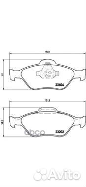 Колодки тормозные дисковые перед P24055 Brembo