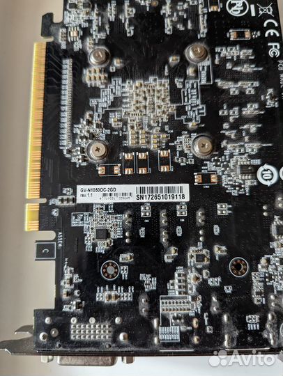 Видеокарта PCI-E Gigabyte GeForce GTX 1050 OC 2048