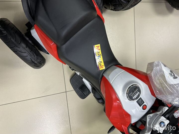 Детский электро мотоцикл красный Новый