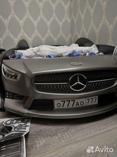 Детская кровать машина с подсветкой