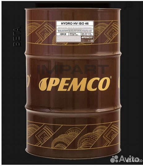 Масло гидравлическое pemco Hydro HV ISO 46 оптом
