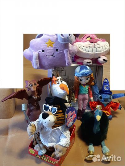 Олаф,Чеширский кот,Стич,Декан,София,Тигр Элвис