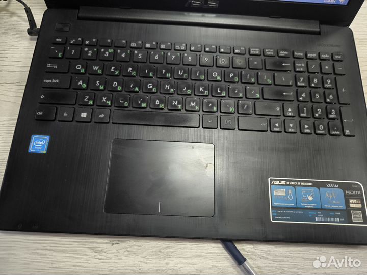 Продам ноутбук asus x553m