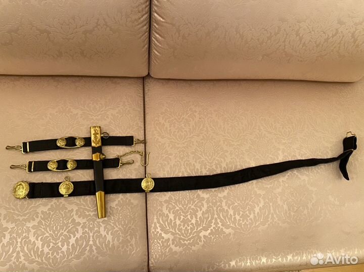 Вмф СССР ремень с подвесами для кортика