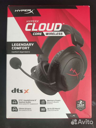 Наушники игровые HyperX cloud core wireless