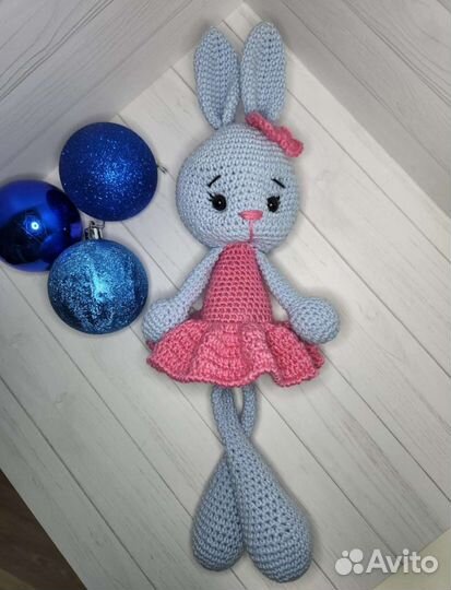 Зайчик вязаный. Новый