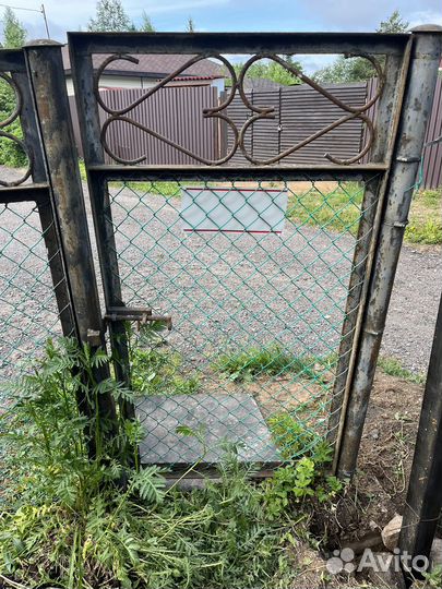 Ворота распашные с калиткой