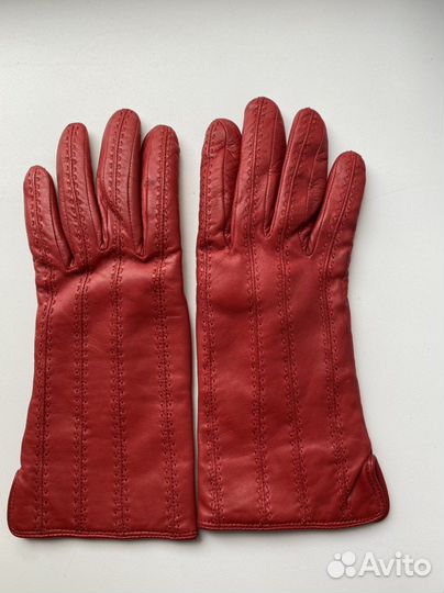 Перчатки зимние женские кожаные 6,5