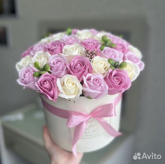 Розы цветы мыльные букет с доставкой