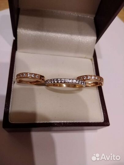 Серебряный комплект 925 пробы с фианитами р 17,5