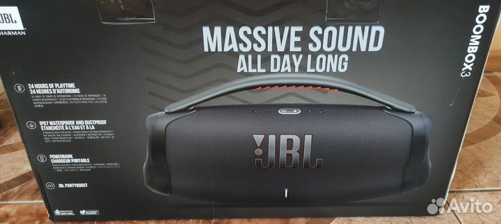 JBL boombox 3, черная, новая