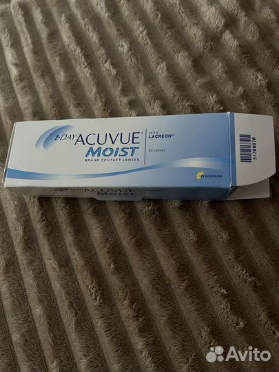 Линзы контактные acuvue moist однодневные на -2,50