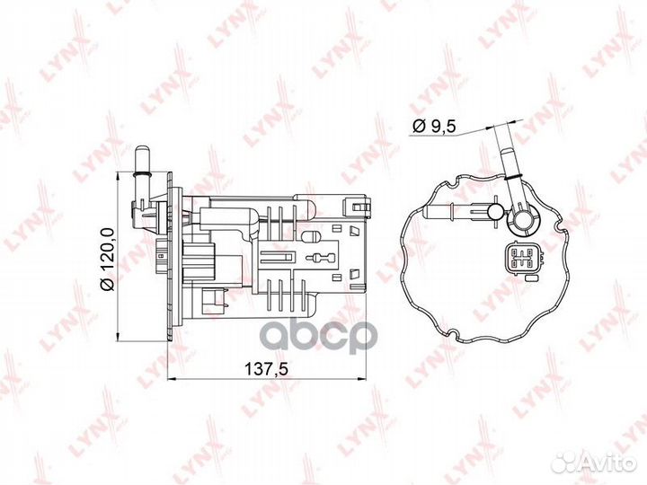 Фильтр топливный LF967M lynxauto
