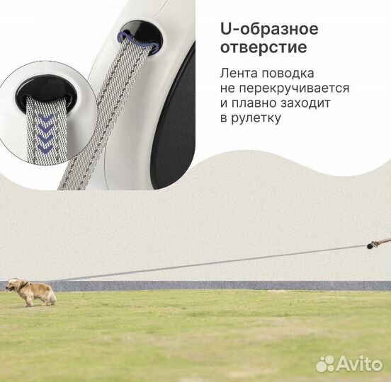 Поводок рулетка для собак до 60 кг, рулетка 7 m