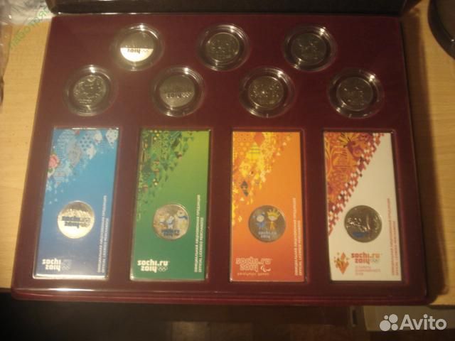 Сочи 2014 Шикарный полный набор во флокированном п
