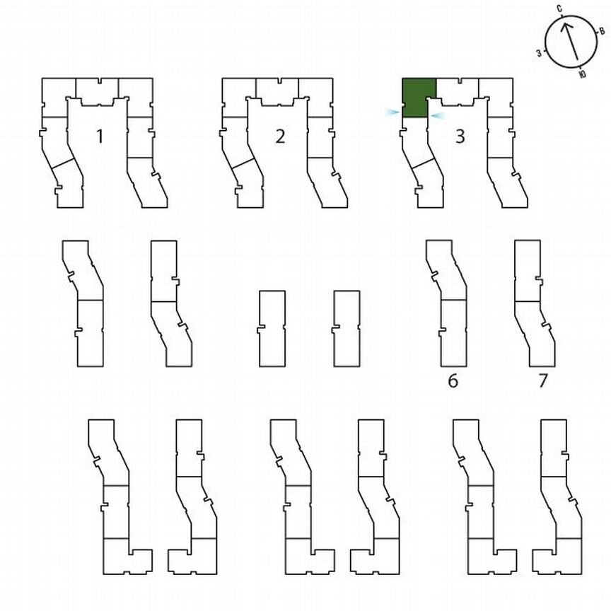 3-к. квартира, 63,3 м², 1/3 эт.