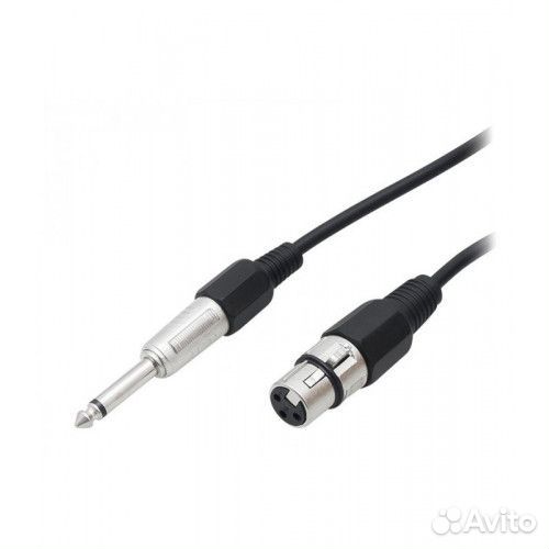 Кабель штекер 6,3 мм моно - гнездо XLR 3 pin 3м
