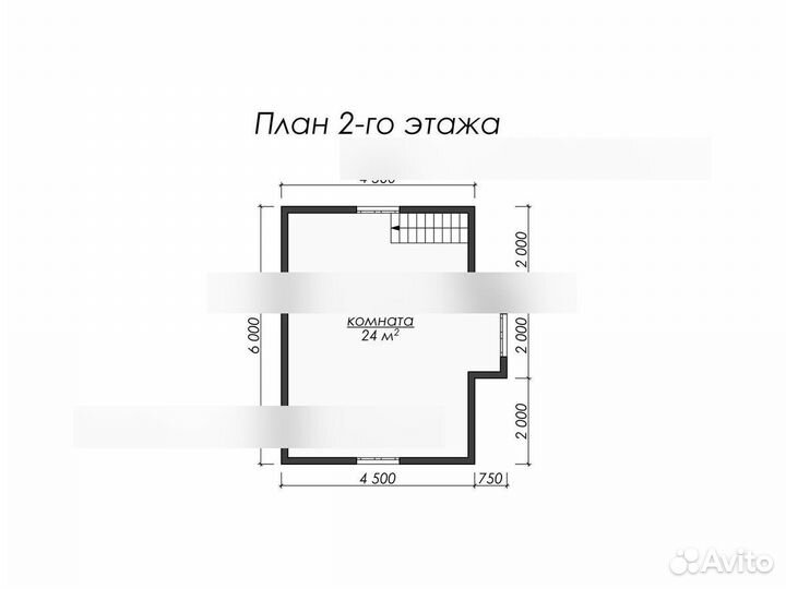 Дом из бруса 6 х 6 с мансардой 58м.кв