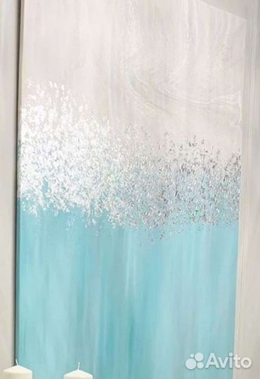 Картина абстракция с поталью 