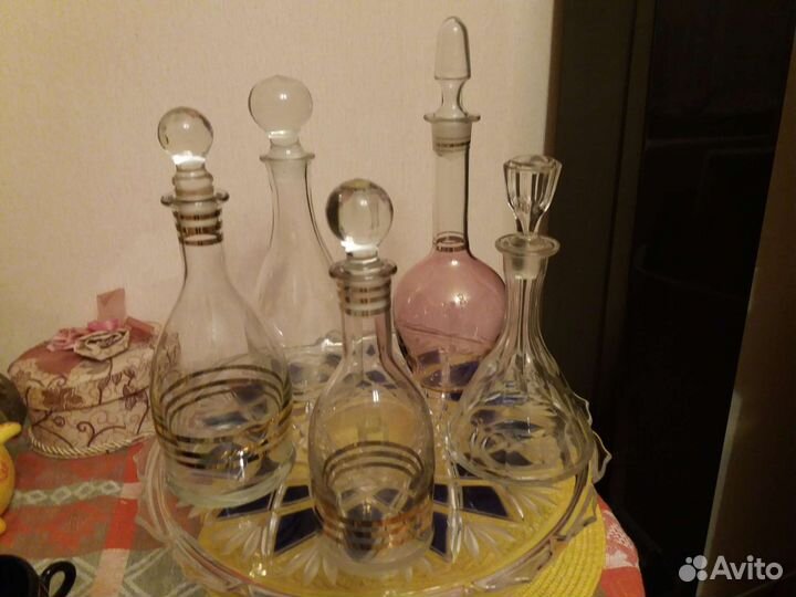 Графин цветное стекло СССР