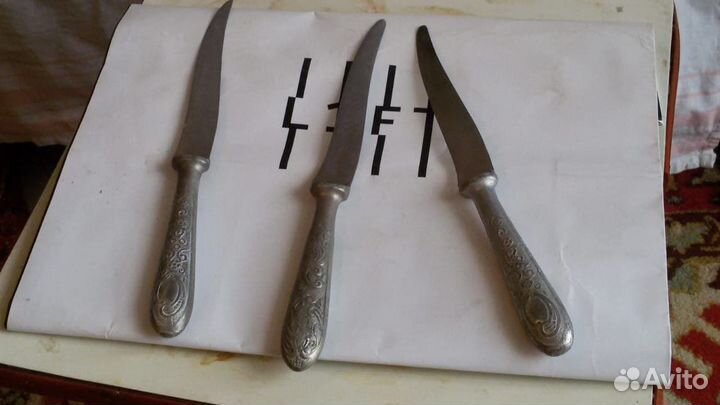 Ножи мельхиоровые старинные