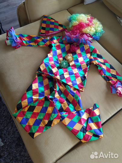 Новогодний костюм для мальчика 110 Арлекино