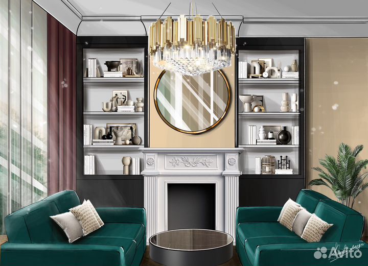 Скетч-визуализация интерьера