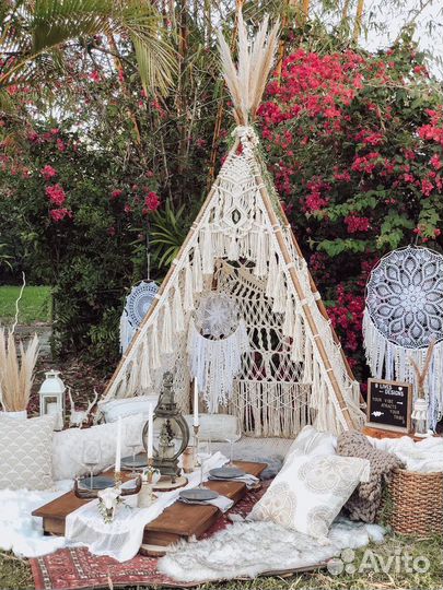 Палатка вигвам макраме
