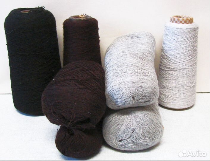 Пряжа для вязания на бобинах шерсть(сброс)