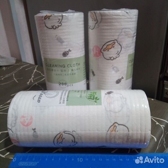 Салфетки одноразовые для уборки с рисунком рулон