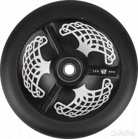 Колесо skip Drakkar 120x24mm серый-черный Lip102