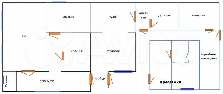 Дом 100 м² на участке 8 сот.