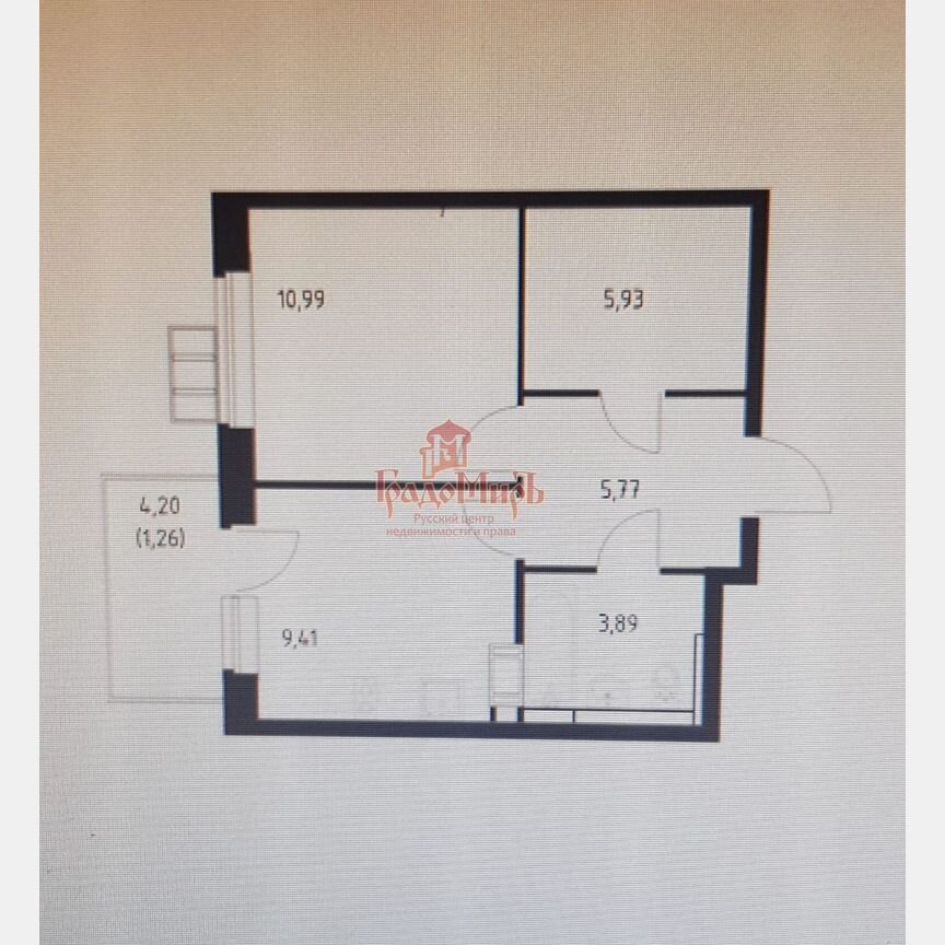 1-к. квартира, 37,3 м², 4/12 эт.