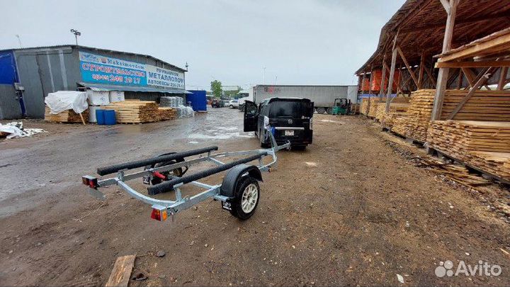 Прицеп лодочный с опорным колесом мзса