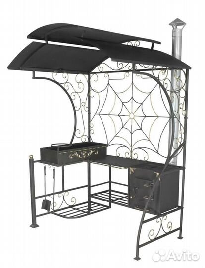 Мангал с крышей