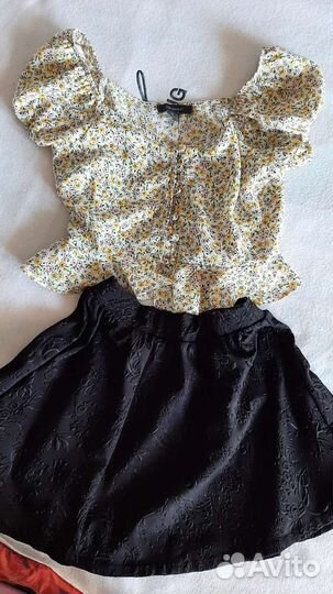 Одежда пакетом, джинсы, платье