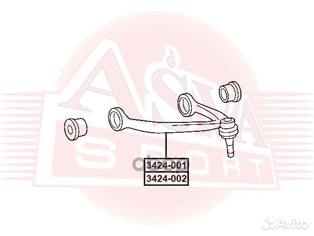 Рычаг подвески верхний перед прав Asva 3424-002