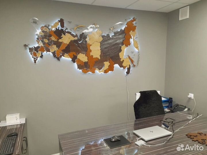 Фактурная карта России из дерева, Дзержинск