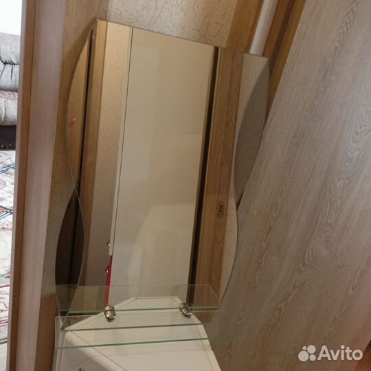 Зеркало с полочкой 2-х цветное