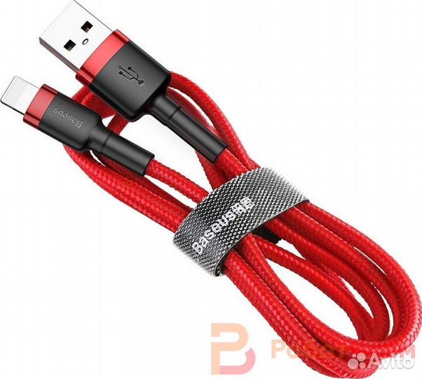Кабель Baseus Cafule, USB - Lightning, 2.4А, 1м